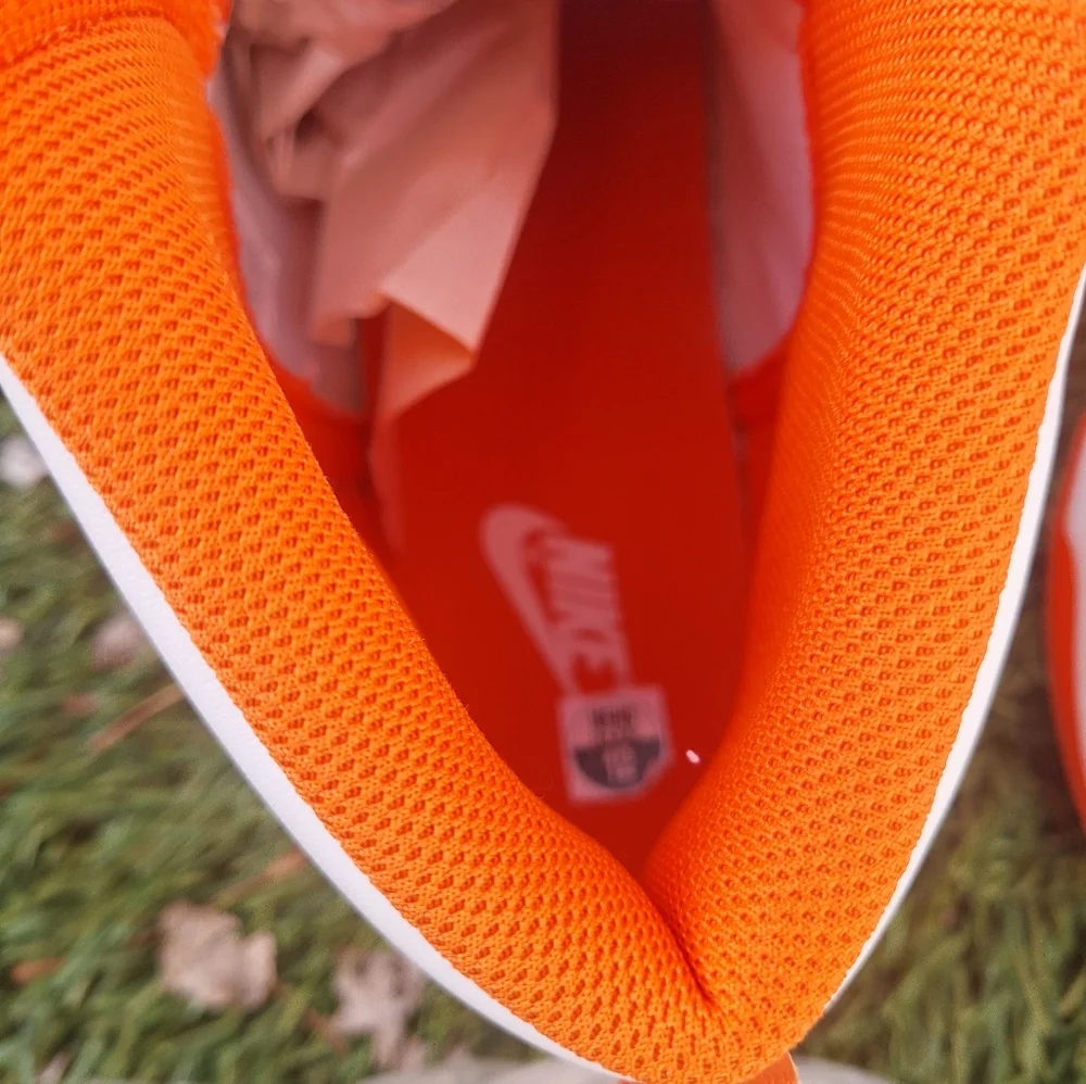 Nike Dunk Syracuse High Top 12 Men's Orange Blaze and White Sneakers DD1399-101 - Picture 12 of 14